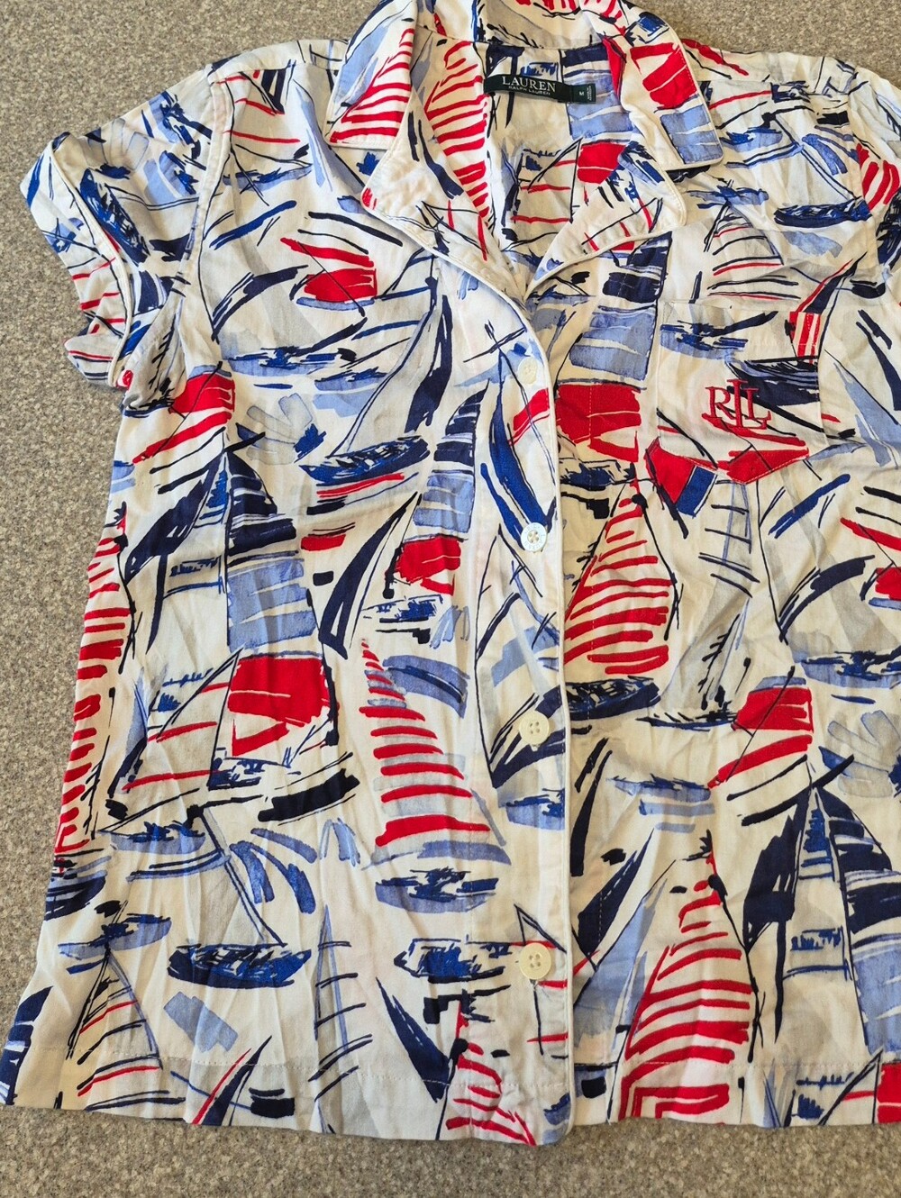 Womens Lauren Ralph Lauren Button Up Size Medium